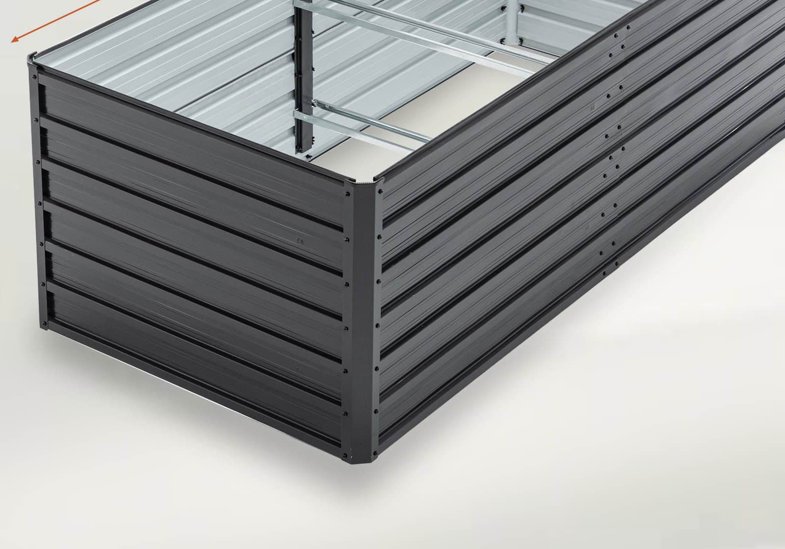 The Homestead, a 6 × 3 ft galvanized raised garden bed